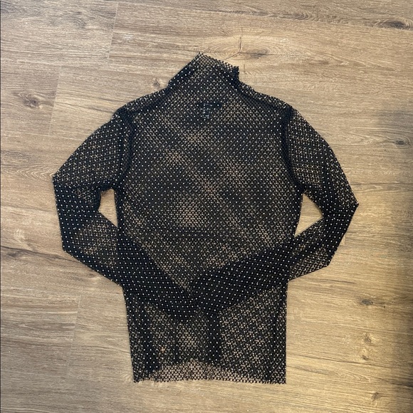 Forever 21 Tops - Black Mesh crystal Top